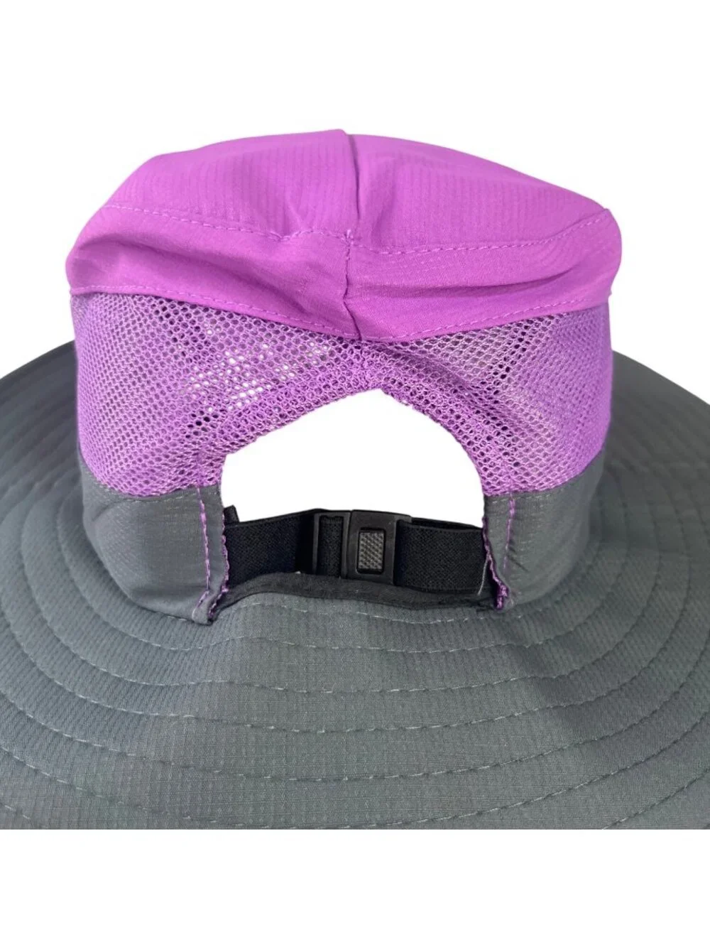Muryobao Bucket Hat Whole Plants SunShade Wide Brim Purple Embroidered